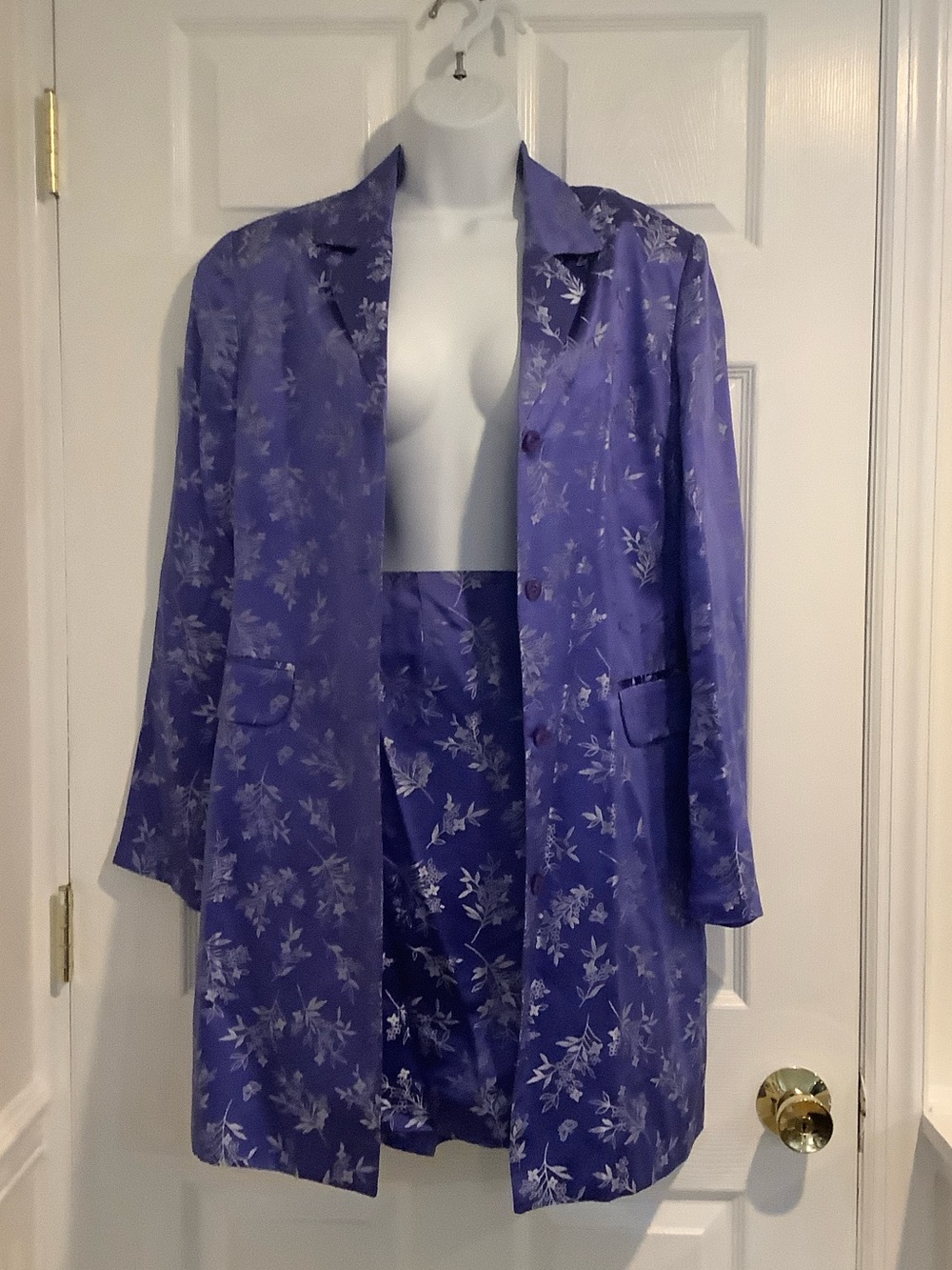 RARE LILLY PULITZER Vintage Y2K Metallic Floral Jacquard Jacket/Skirt Suit 8/10
